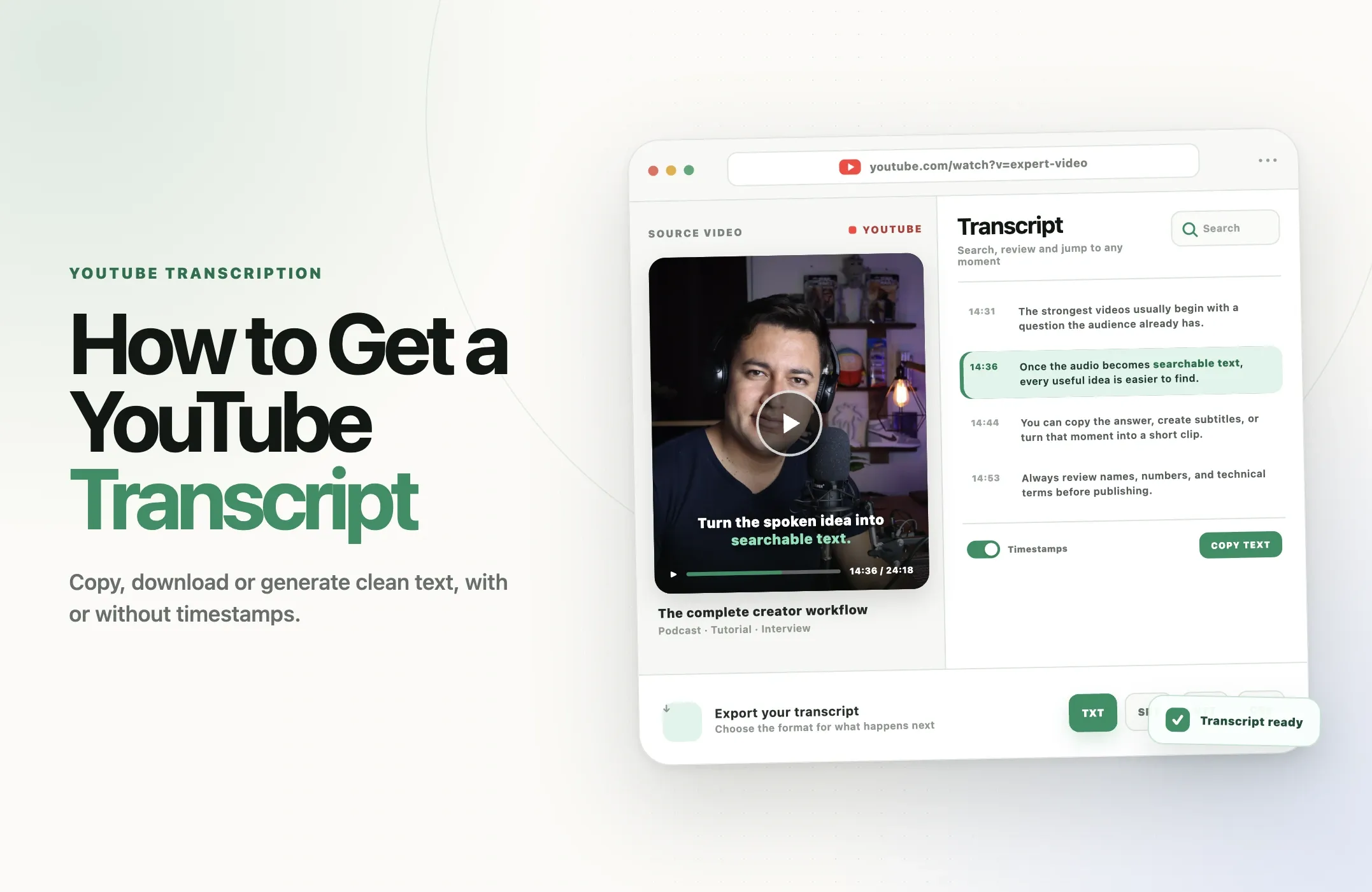 How to Get a YouTube Transcript (4 Easy Ways)